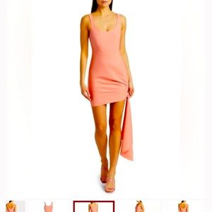 Clinq a sept pink mini summer dress wedding Sharon side tie mini